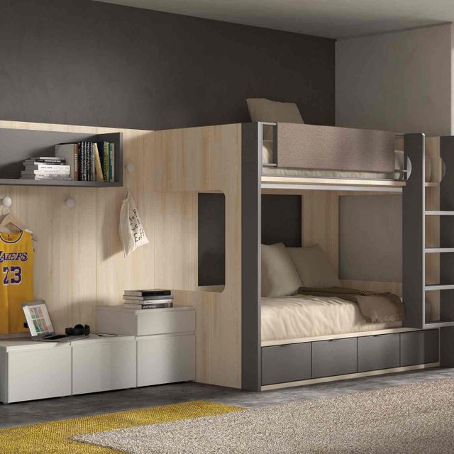 dormitorio con litera